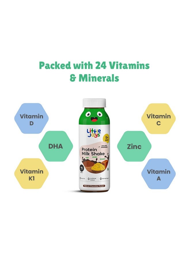 Little Joys Protein Milk Shake for Kids (5+ years) 510 ml | Chocolate Flavour | With 8g Protein Supports Healthy Growth, Energy, Metabolism & Digestion | Pack of 3 - Image 3