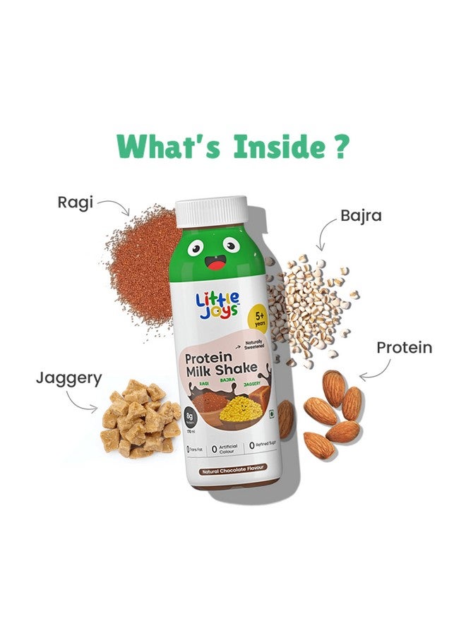 Little Joys Protein Milk Shake for Kids (5+ years) 510 ml | Chocolate Flavour | With 8g Protein Supports Healthy Growth, Energy, Metabolism & Digestion | Pack of 3 - Image 2
