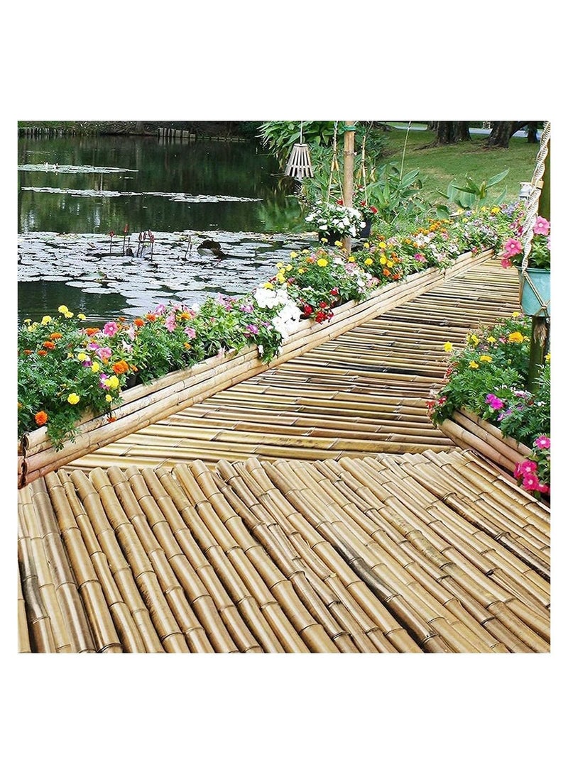 LINGWEI Natural Thick Bamboo Poels (60cm) (100cm) And (120cm)Tall Garden Flowers Plant Support Decor Stakes(60cm 10pcs)  - Image 3