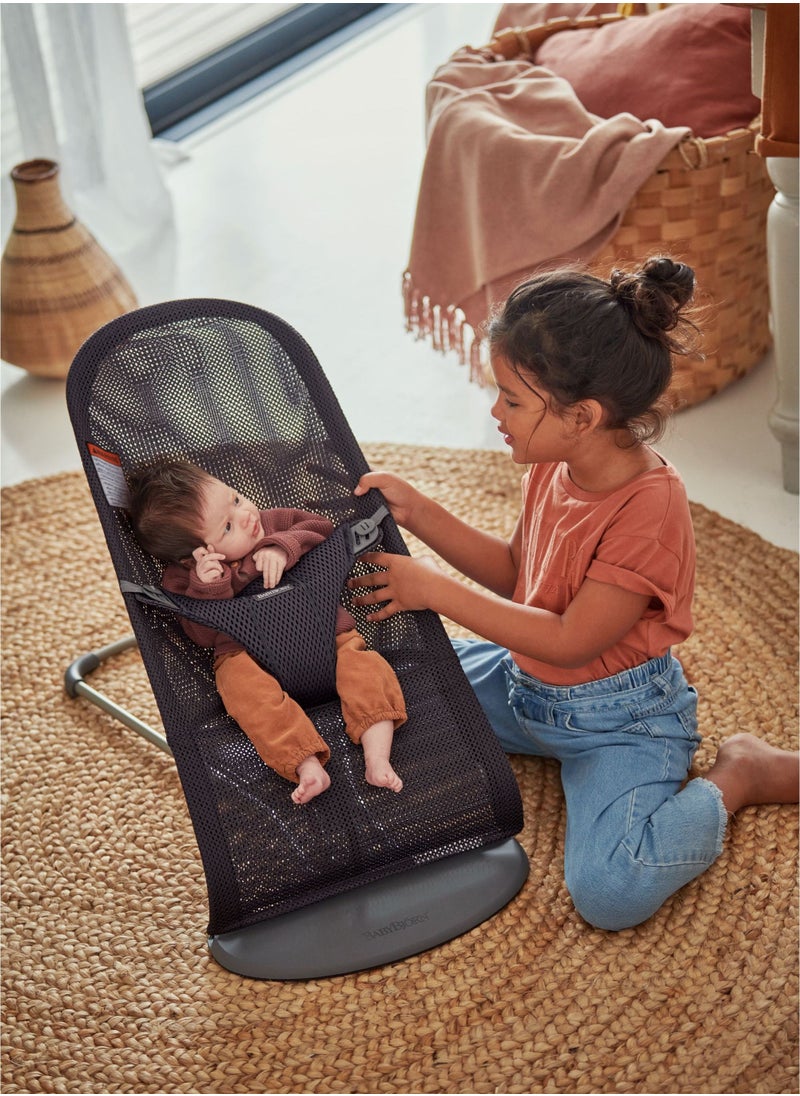 BABYBJORN - Fabric Seat Mesh Bouncer Bliss Anthracite - Image 1