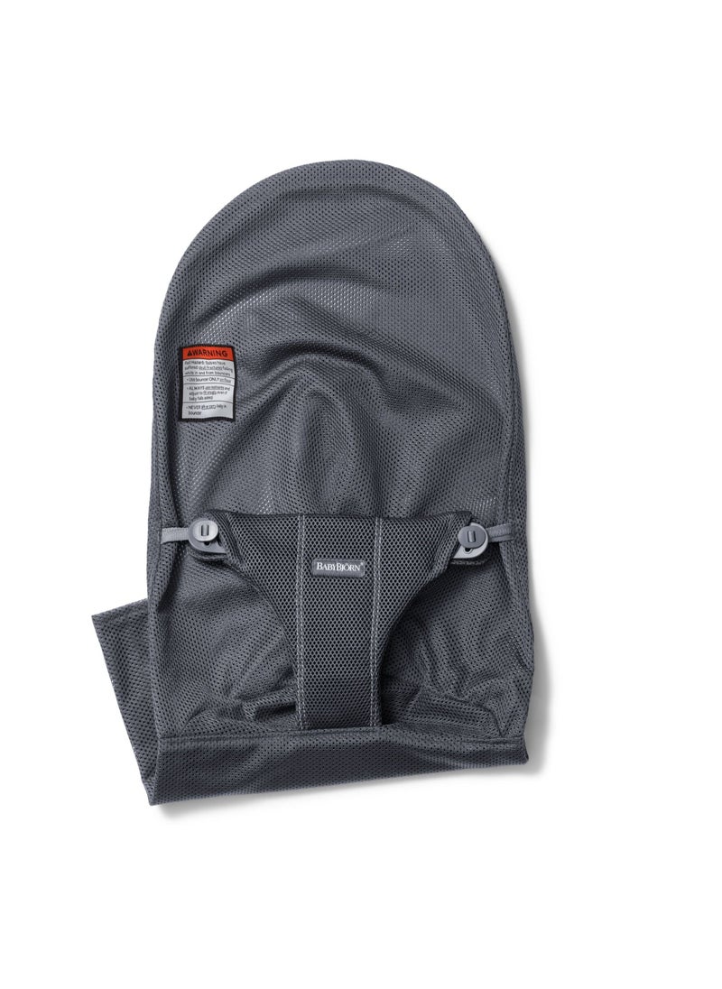 BABYBJORN - Fabric Seat Mesh Bouncer Bliss Anthracite - Image 1