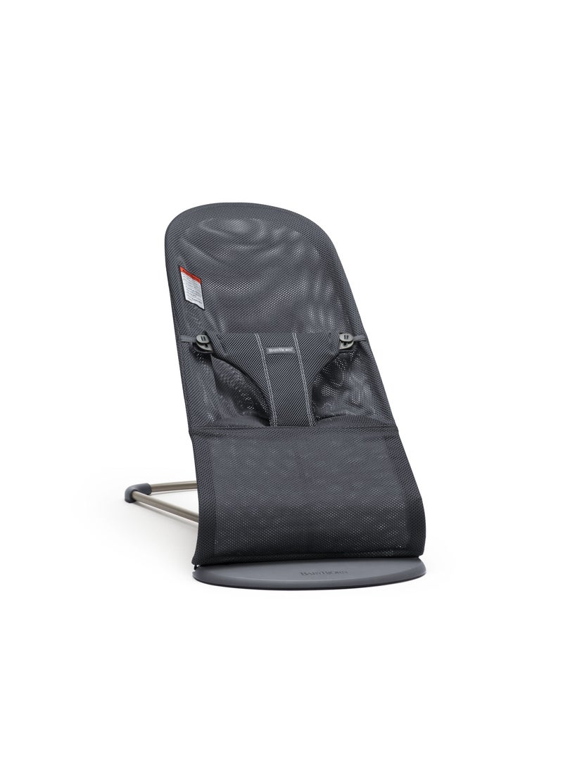 BABYBJORN - Fabric Seat Mesh Bouncer Bliss Anthracite - Image 1