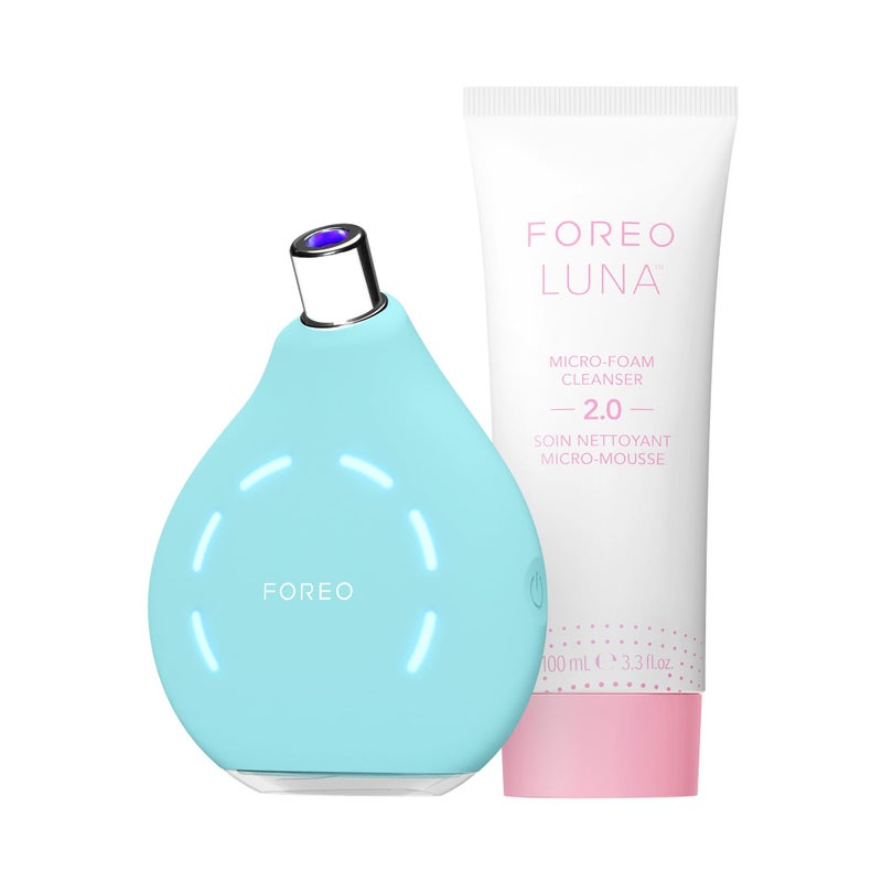 FOREO Blackheads Suck KIWI Bundle - Whitehead & Black Head Remover for Face + LUNA Micro-Foam Cleanser 2.0, 3.5 oz - Vacuum Skin Care Tools - Blackhead Extractor for Face & Nose - No Pore Strips - Image 1
