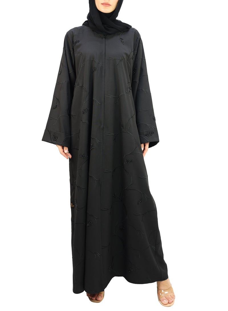 THE MODEST FACTORY Round embroidery and handwork of leaf type on front, back and sleeves  (KSA) - Image 1