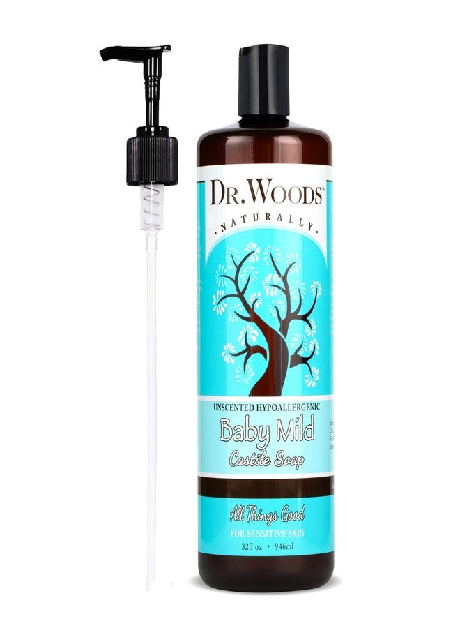 Dr. Woods Unscented Baby Mild Castile Soap with Pump, 32 Ounce - Image 1
