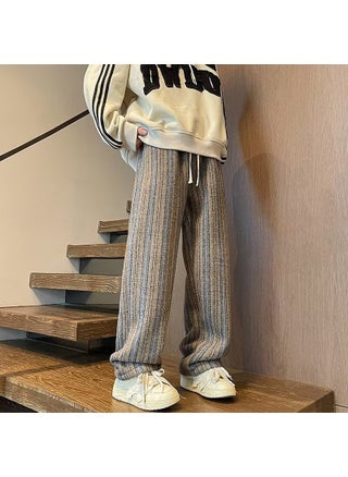 Retro Striped Wool Trousers Mens Wide-Leg Maillard - pzsku/ZDA4FD141A5BA6DE87B9FZ/45/1746221225/7d921a4e-d8de-4e84-a66c-8a037d35b3ce