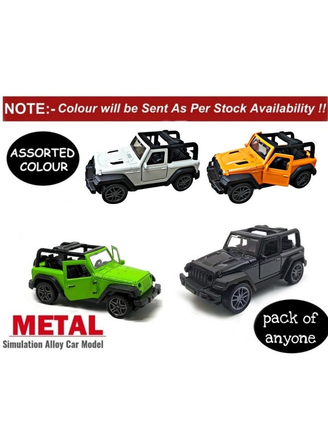 RUHANI Metal Mini Thar Toy Car 1:36 Die-cast Pull Back Model Car with Open The Door for Kids (Color May Vary) - Image 3