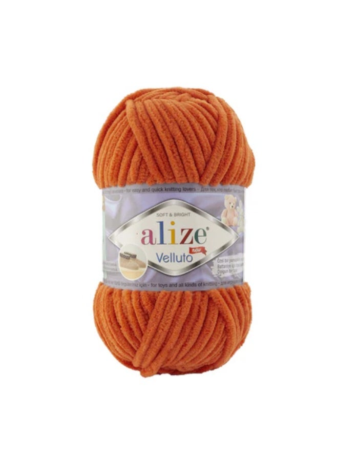 ALIZE Velluto Polyester Yarn  06 Orange