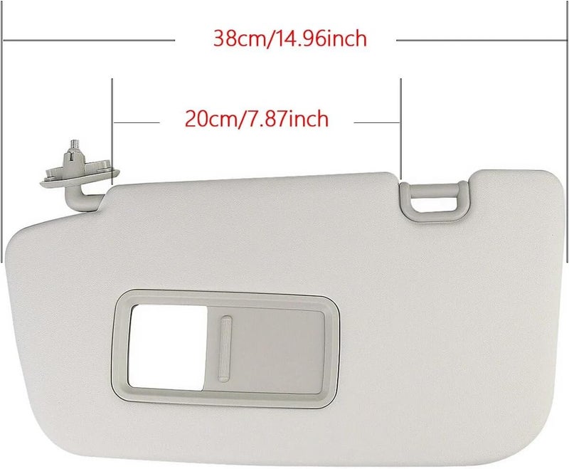 QASULER Left Driver Sun Visor for Subaru Impreza WRX STI - Image 3