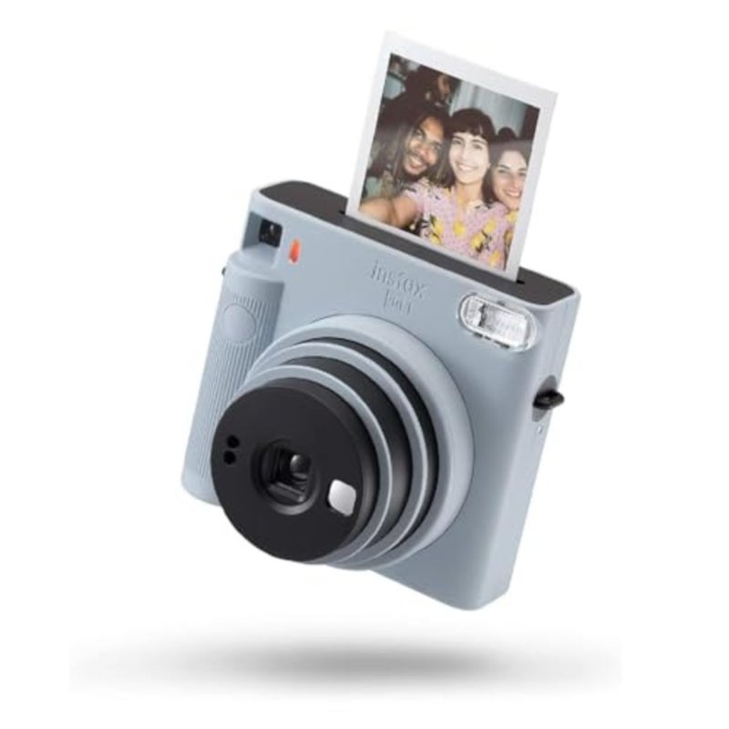 Instant camera for everyday use, plastic body, glacier blue, one-touch selfie mode and auto exposure - Image 1