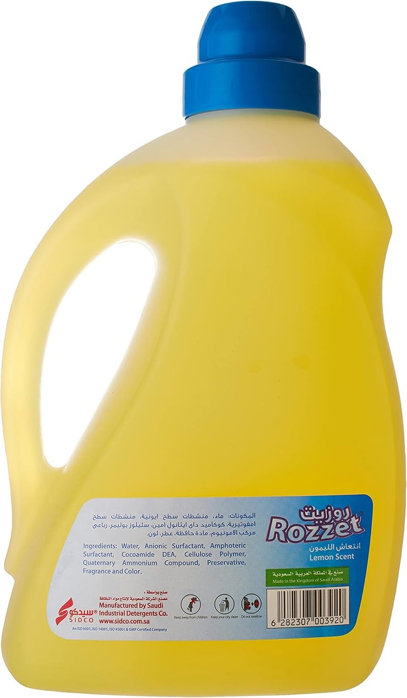 ROZZET غسول يد سائل روزيت برائحة الليمون، 3 لترات - Image 2