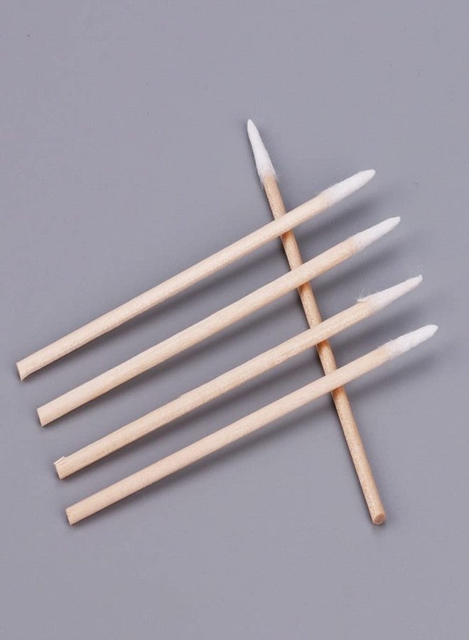 RIKWOG 200pcs Pointed Cotton Swabs, 4 inch Precision Microblading Cotton Swab Cotton Sticks Applicator for Eyebrow Tattoo Beauty Make-up Nail Clean, Wood Handle Pointed Tip Head - Image 3