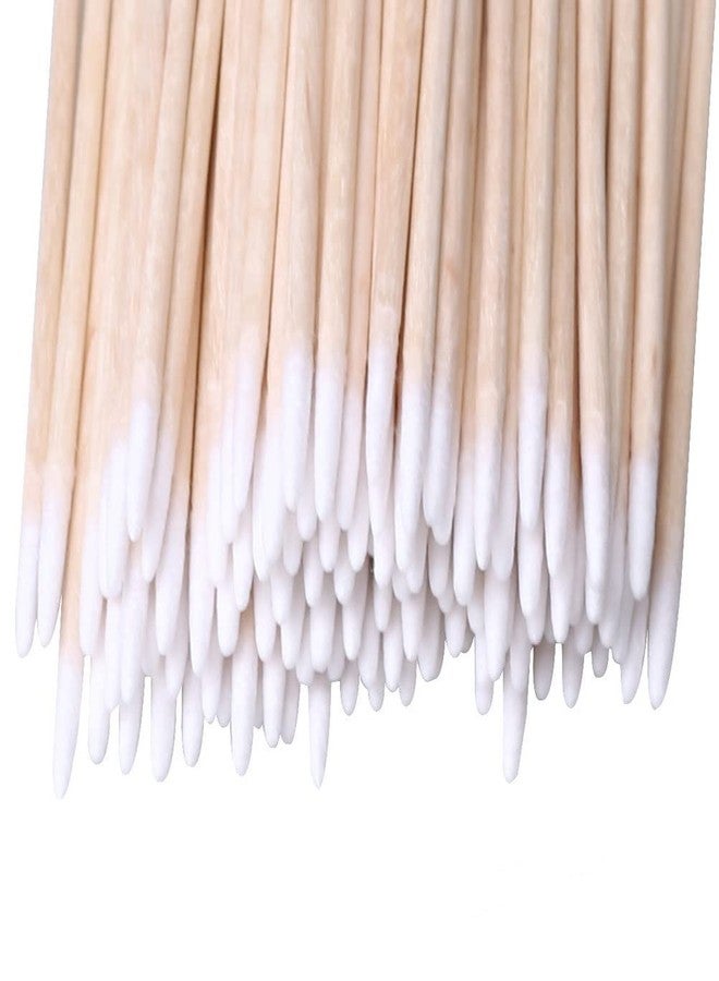 RIKWOG 200pcs Pointed Cotton Swabs, 4 inch Precision Microblading Cotton Swab Cotton Sticks Applicator for Eyebrow Tattoo Beauty Make-up Nail Clean, Wood Handle Pointed Tip Head - Image 2