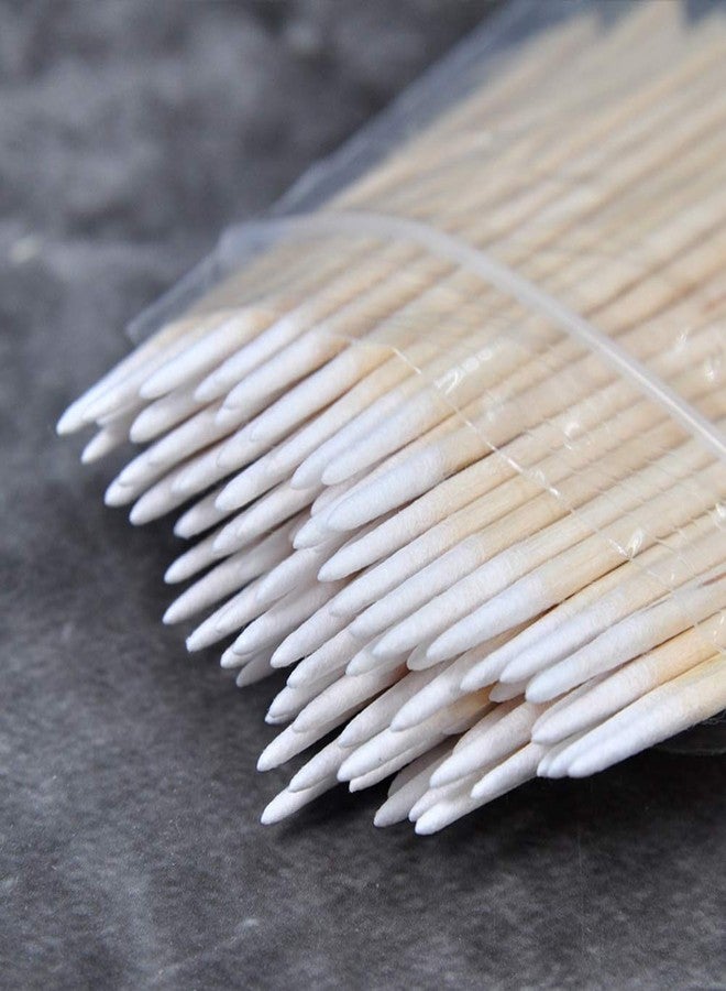 RIKWOG 200pcs Pointed Cotton Swabs, 4 inch Precision Microblading Cotton Swab Cotton Sticks Applicator for Eyebrow Tattoo Beauty Make-up Nail Clean, Wood Handle Pointed Tip Head - Image 5