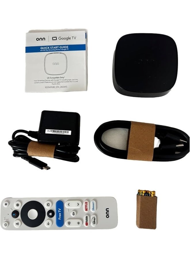 Onn 4K Plus Streaming Device with Google TV – 16GB Storage, 2GB RAM, Wi-Fi 6, Dolby Vision & Atmos, Voice Remote - Image 4