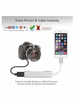 Excefore Dual USB3 Camera Adapter, 3 in 1 iOS to USB 3.0 OTG Adapter with Fast Charging Port, Compatible with IOS/Supports Flash Drive, Card Reader, Midi Keyboard, Mouse  - Image 3