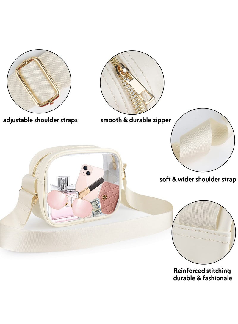 Clear PVC Crossbody Bag - Stadium Approved Purse for Concerts, Sports, Festivals | Stylish Versatile Makeup Organizer - Image 4