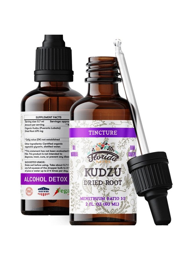 FLORIDA HERBS مستخلص كودزو لتنظيف الكبد ديتوكس مكمل عضوي من جذر كودزو نبات طبيعي لصحة القلب تخفيف الالتهابات مستخلص جذر كودزو مكمل غير كحولي مصنوع في الولايات المتحدة 2 أونصة - Image 1