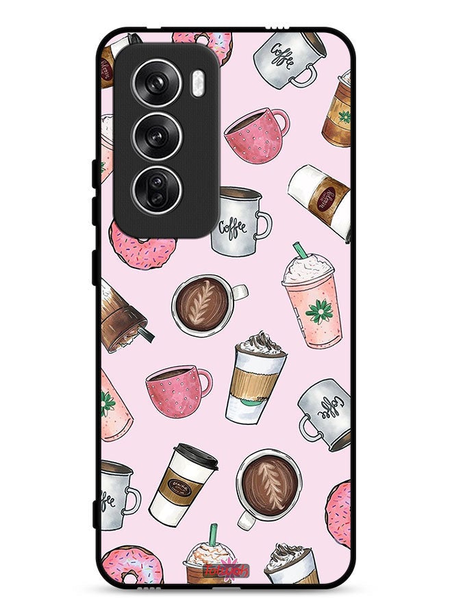 Tolwak Oppo Reno12 5G Protective Case Cover Coffee Lover Art - Image 1