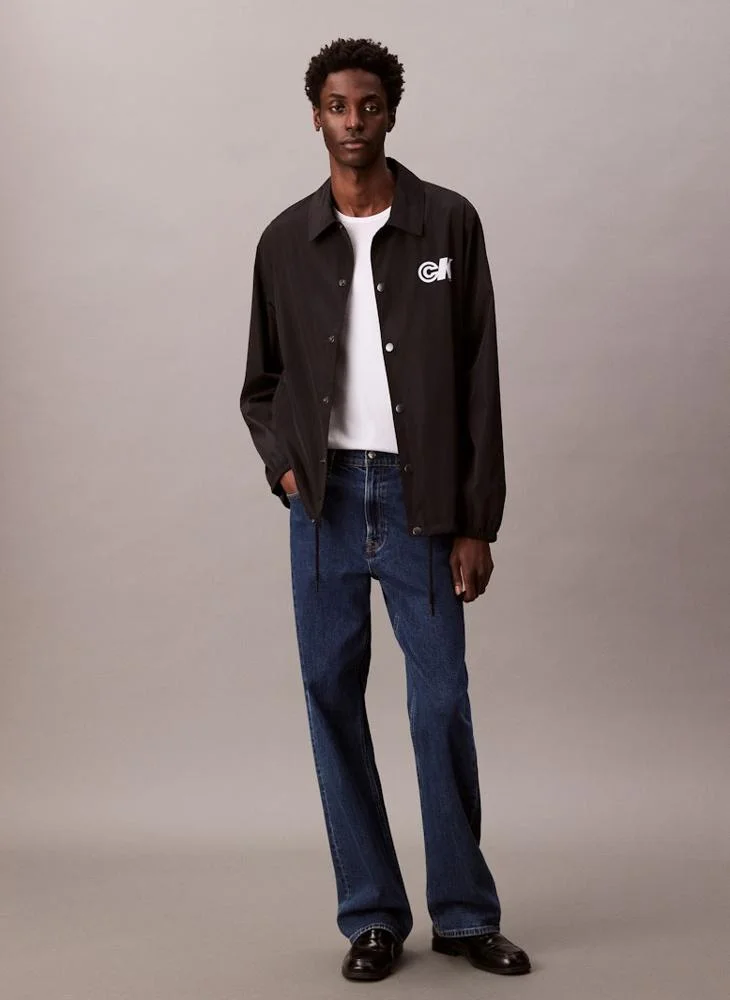 Calvin Klein Jeans  Long Sleeve Nylon Check Graphic Jacket for Men | Best Price UAE