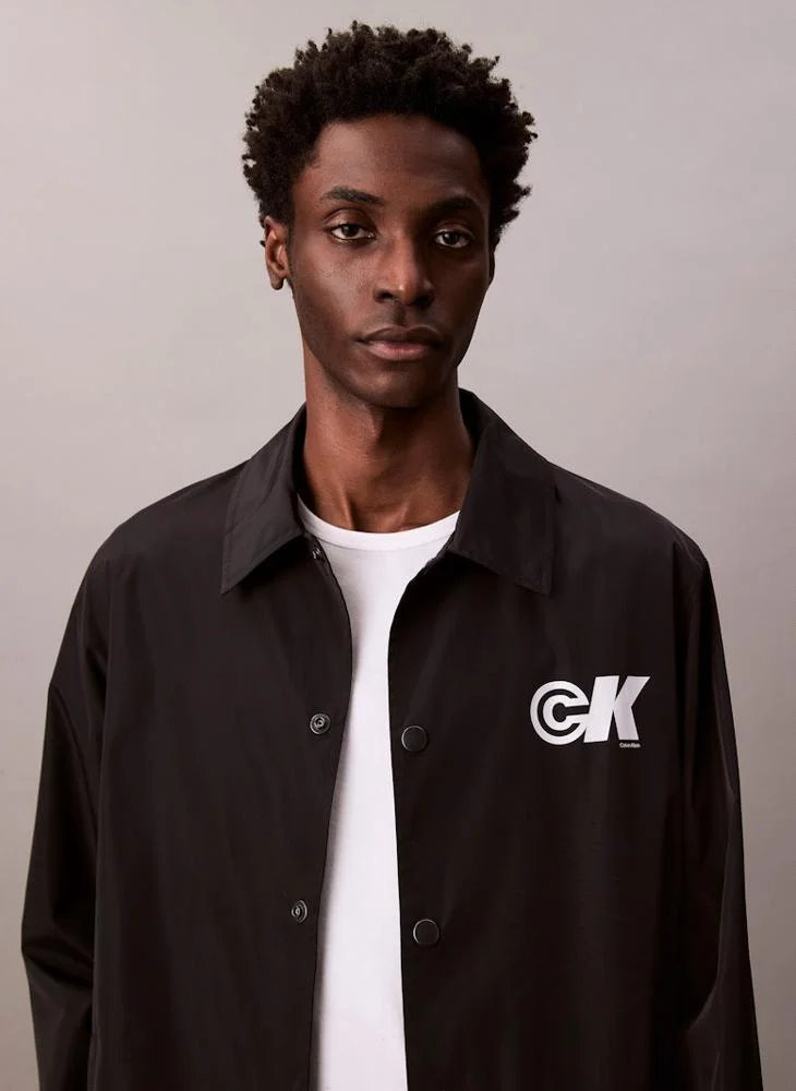 Calvin Klein Jeans  Long Sleeve Nylon Check Graphic Jacket for Men | Best Price UAE
