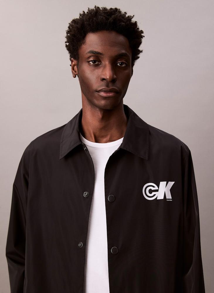 Calvin Klein Jeans Long Sleeve Nylon Check Graphic Jacket - Image 3