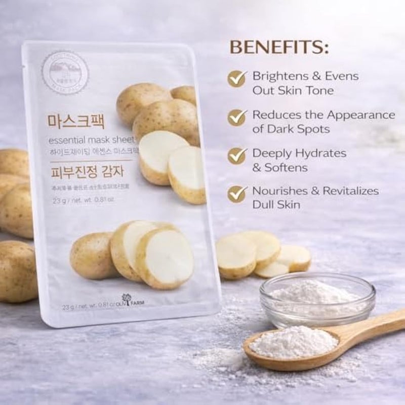 Olive Farm Essential Mask Sheet – Potato for Brightening and Deep Hydration (23 g) - Image 2