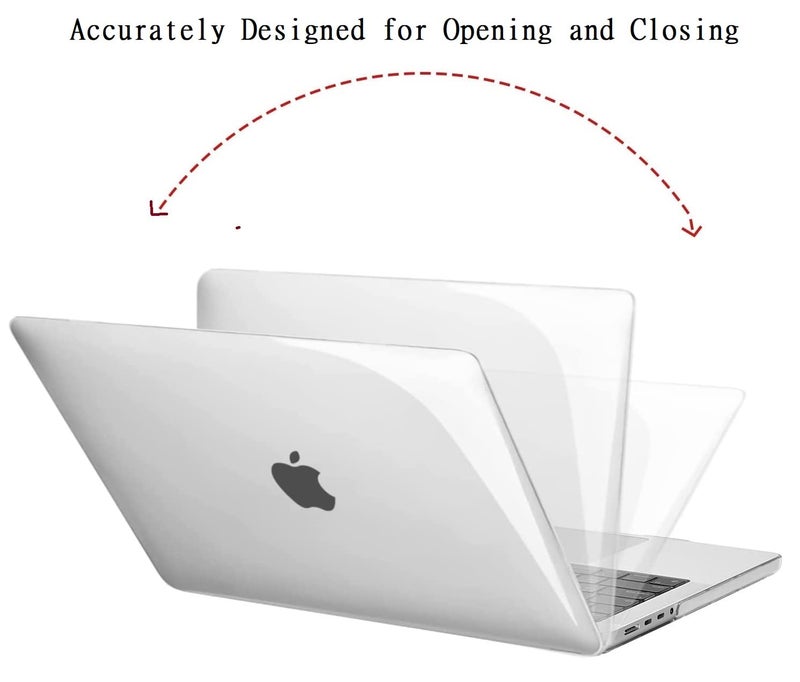 Midkart Case Compatible with MacBook Pro 14 Inch M5 M4 M3 M2 M1 Release 2026-2021 Model A3427 A3426 A3434 A3112 A3185 A3401 A2918 A2992 A2779 A2442 Hard Shell Cover Keyguard Dustplugs, Transparent - Image 3