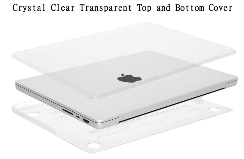 Midkart Case Compatible with MacBook Pro 14 Inch M5 M4 M3 M2 M1 Release 2026-2021 Model A3427 A3426 A3434 A3112 A3185 A3401 A2918 A2992 A2779 A2442 Hard Shell Cover Keyguard Dustplugs, Transparent - Image 4