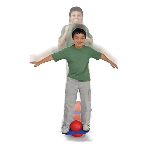 Geospace Original AIR POGO Jumper for Indoor or Outdoor Use, Fun Trick Bounce Board for Boys, Girls, Teens Ages 6+ or up to 160 lbs, Pump Included (Blue/Red) - Image 3