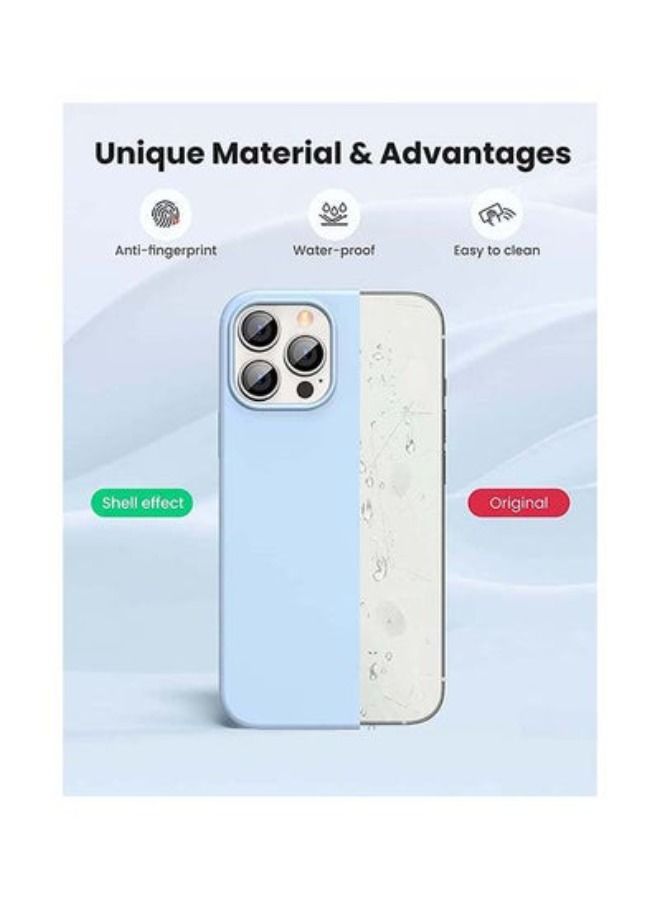 ACLIX Silicone Case 6.7 inch Full-Body Case Soft Liquid Gel Rubber Cover Shockproof Bumper Anti-Scratch Anti-Fingerprint Anti-Drop Slim for iPhone 14 Pro Max Blue Blue - Image 4