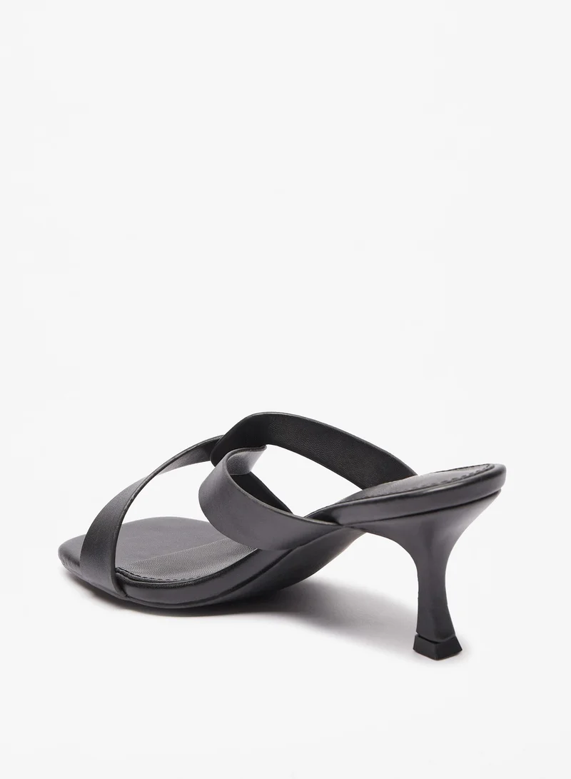 Flora Bella By Shoexpress Womens Printed Slip-On Sandals with Kitten Heel