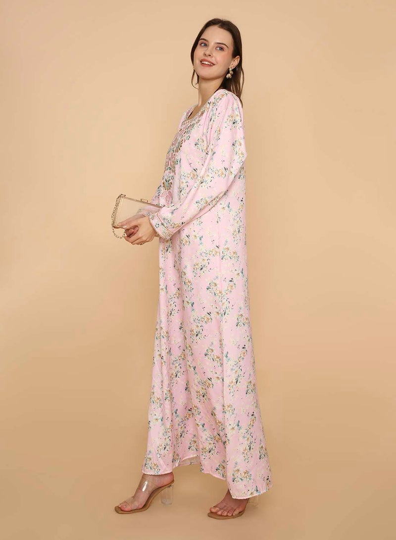 HANA & SARA Simple & Elegant long womens arabic kaftan jalabiya dress - Image 5