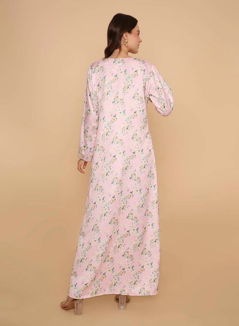 HANA & SARA Simple & Elegant long womens arabic kaftan jalabiya dress - Image 2
