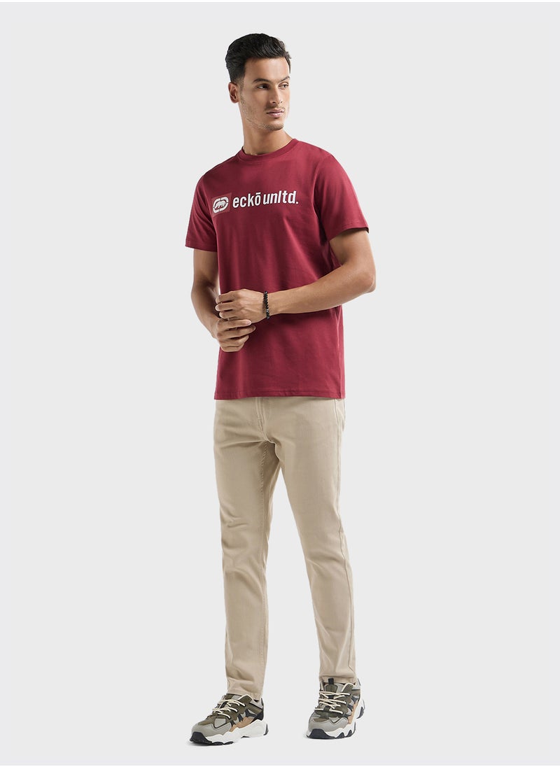 FAV Ecko Printed T-shirt with Crew Neck and Short Slee  - Image 4