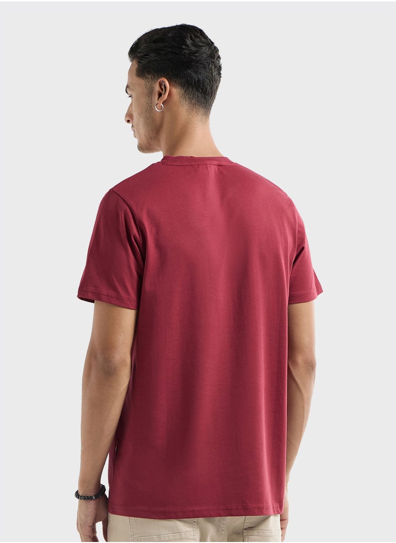 FAV Ecko Printed T-shirt with Crew Neck and Short Slee  - Image 2