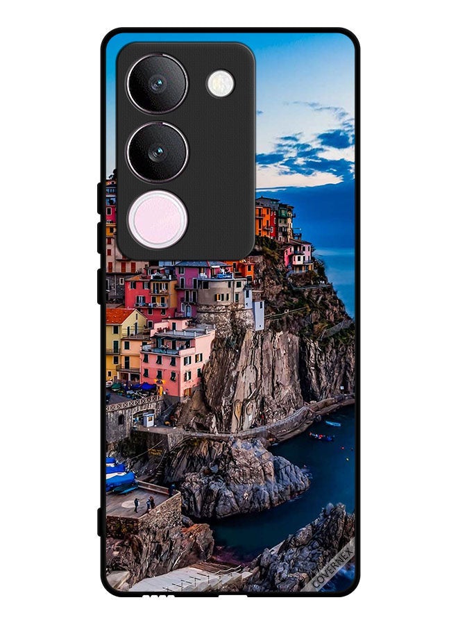 Covernex Protective Case Cover For vivo S17 Colorful Houses On The Sea - Image 1