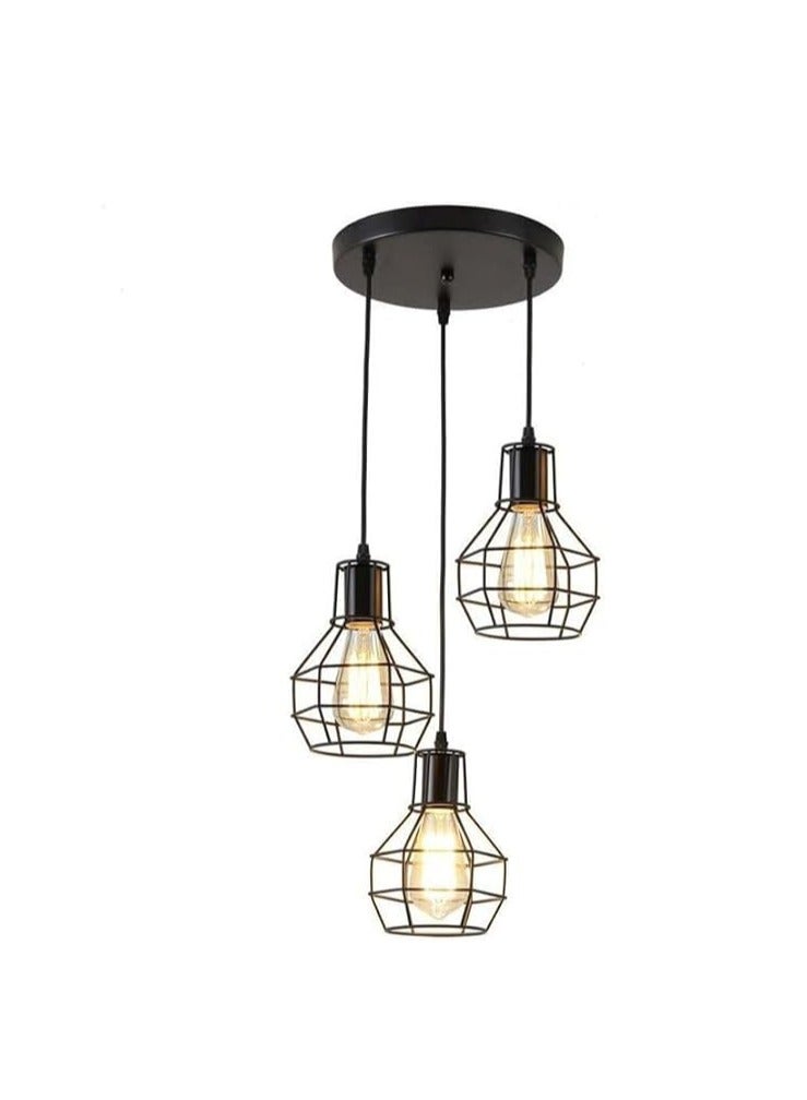 Modern Wire Chandelier - Black  - Image 3