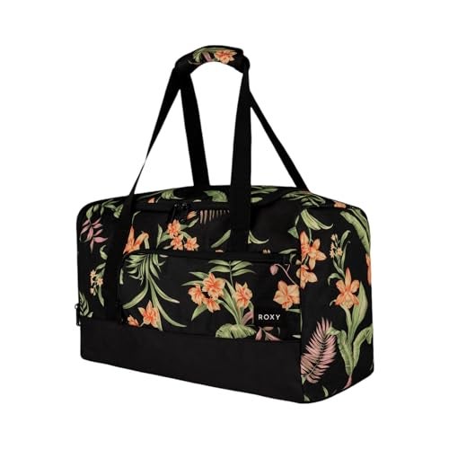 Roxy Duffel Bag Travel Work Gym Fitness Beach Everyday Carry Recycled Materials Anthracite Island Escape - Image 3