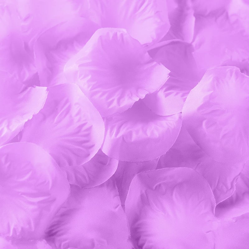 Super Z Outlet Silk Fabric Flower Mini Rose Petals for Weddings 1000 Pieces Lavender