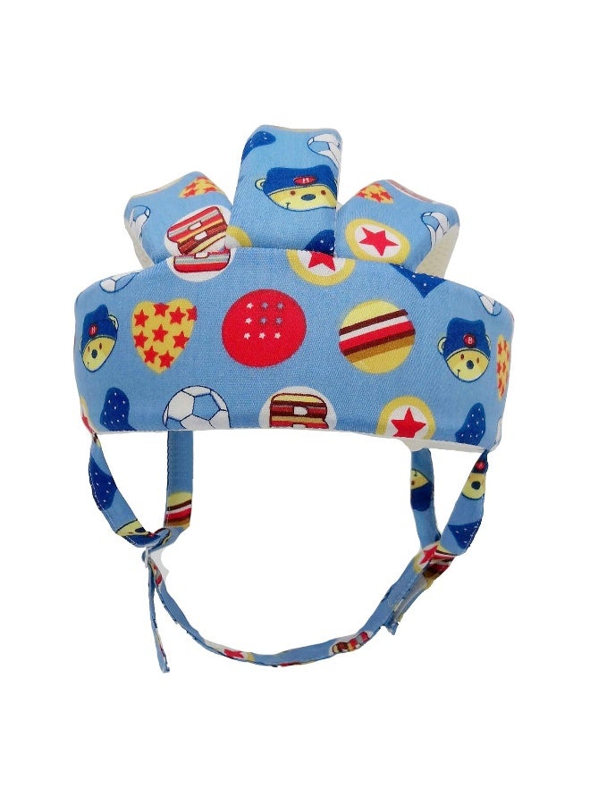 Ocanoiy Baby Safety Helmet Toddler Children Headguard Infant Head Cushion Protective Harnesses Cap Soft Adjustable Kid Safety Hat Head Protector (Football Blue) - Image 2