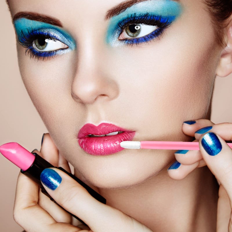 G2PLUS 200PCS أدوات تطبيق ملمع الشفاه، فرش شفاه قابلة للاستخدام مرة واحدة، عصي ملمع الشفاه أداة مكياج مثالية (وردي) - Image 4