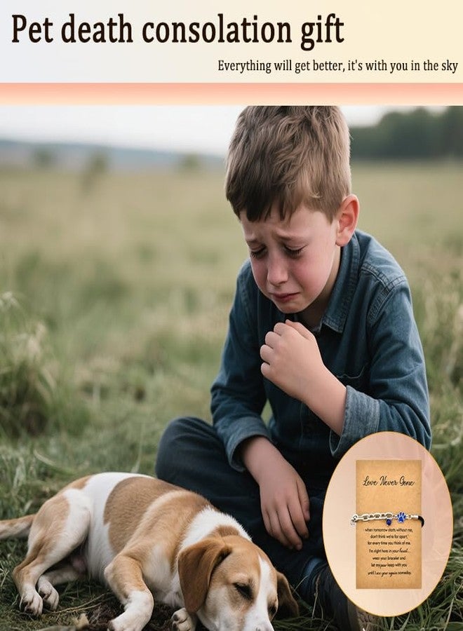 YangQian Pet Loss Sympathy Gift Dog and Cat Memorial Gifts Bracelet Deceased Dog Gifts for Owner Cat Remembrance Bracelet Pet Grief Condolence Bereavement Gift Ideas Dogs Passing Away Present for Pets Funeral - Image 3
