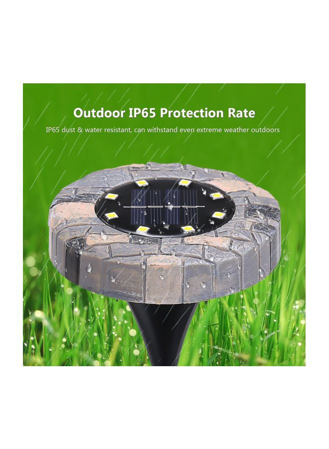 NIBEMINENT 4-Piece Solar Powered Ground Garden LED Light Set Warm White 13.2x12.2x12.2centimeter  - Image 5