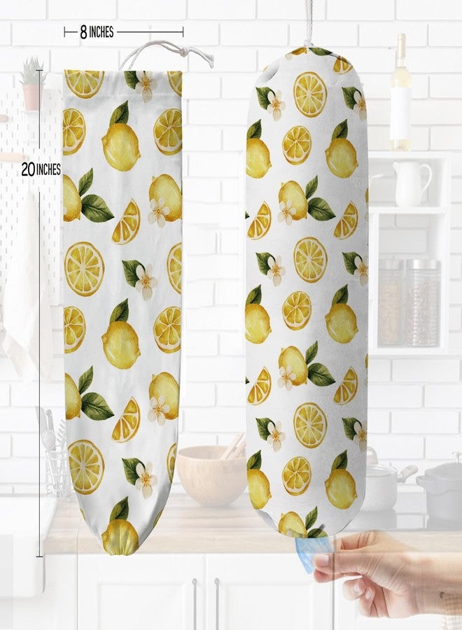 DDBASKET Funny Lemon Plastic Bag Holder, Reusable Grocery Bag Organizer Wall Mount,Cute Lemons Kitchen Décor, Gifts for Women.（Lemon） - Image 2