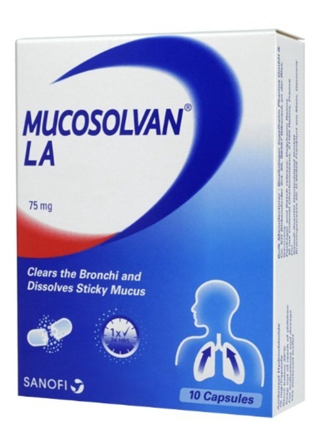 sanofi Mucosolvan LA 75mg – 10 Capsules - Image 2