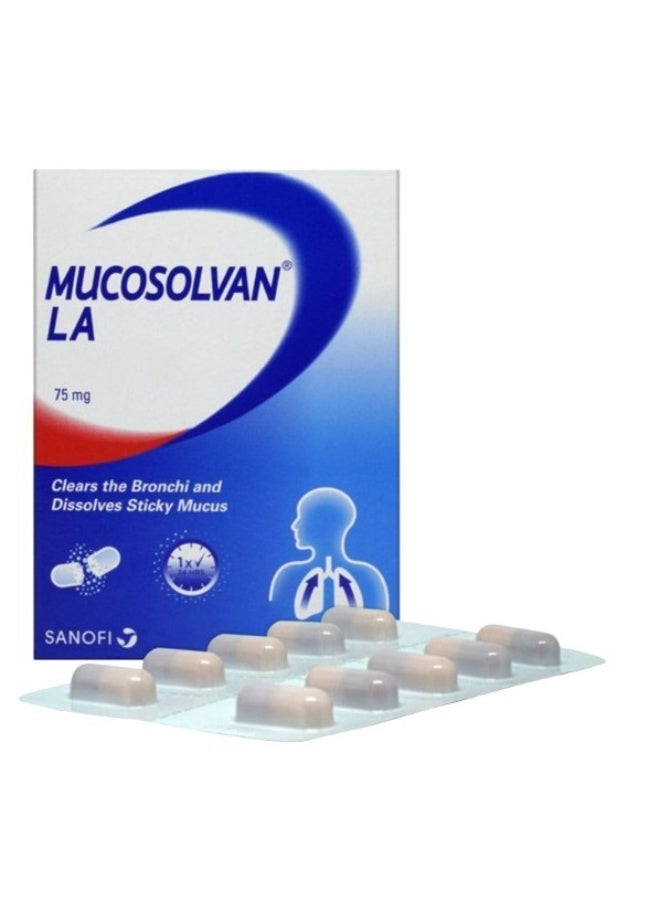 sanofi Mucosolvan LA 75mg – 10 Capsules - Image 1