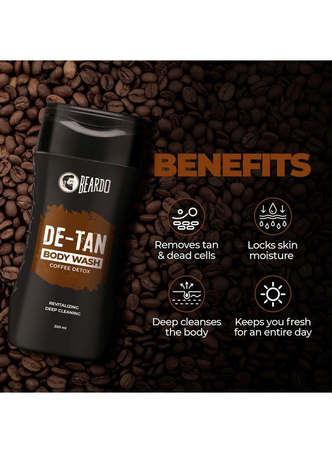 BEARDO Detan Combo For Men (Set Of 2) | Detan Body Wash & Detan Face Wash With Powerful Coffee Extract For Tan Removal | Hydrates & Exfoliates Men'S Skin For Oil Control - Image 3
