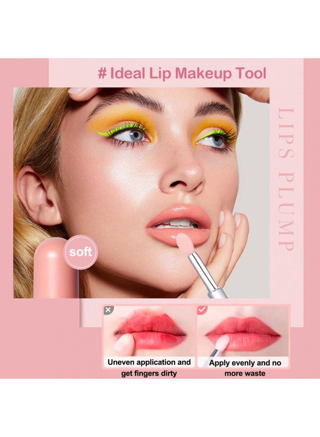 ELESDA Lip Brush, Silicone Lip Applicator Reusable 3PCS Lip Mask Applicator, Silicone Lip Brush Retractable Lip Gloss Balm Applicator Eyeshadow Lip Scrub Brush Applicator Lip Applicators Disposable - Image 4