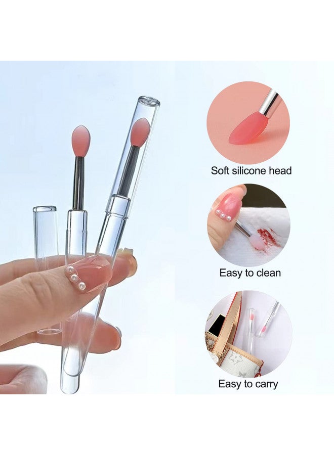 ELESDA Lip Brush, Silicone Lip Applicator Reusable 3PCS Lip Mask Applicator, Silicone Lip Brush Retractable Lip Gloss Balm Applicator Eyeshadow Lip Scrub Brush Applicator Lip Applicators Disposable - Image 2